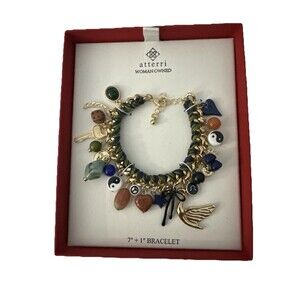 Atterri Bracelet Woman Owned Charm Multi Color Tik Tok Viral Gold Tone Magic NWT